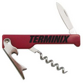 Red Corkscrew with Knife